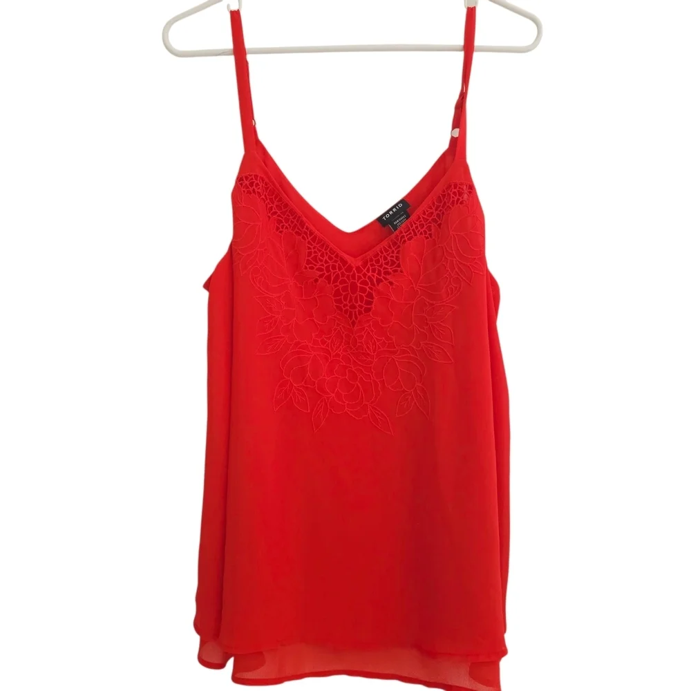 Torrid Vibrant Red Camisole Top - Picture 2 of 9